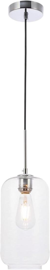 Collier 1 light Chrome and Clear glass pendant