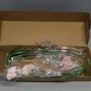 Champagne Carnations Artificial Flowers 8pcs 31.5inch Real Touch Flowers Fake Carnations for Floral Arrangements Home Wedding Dining Table Party Decor(Pink)