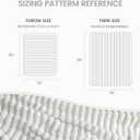 Cozy Bliss Faux Fur Throw Blanket for Couch, Cozy Warm Plush Striped Blanket for Sofa Bedroom Living Room, 50 * 60 Inches Cream White