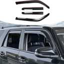 Window Visors Rain Guards for 2025 2026 Toyota 4Runner, Durable Side Window Vent Deflectors Wind Shades for 4 Runner Accessories Black 4 Pcs(Upgrade in-Channel)
