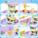Toddler Water Table for Kids - Sand and Water Table with 28PCS Toy Accessories & Rain Shower Sprinkler, Outdoor Sensory Water Play Table, STEM Toy Summer Gift for Boys Girls Ages 3-8