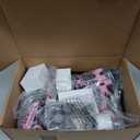 Pink Household Power Tool Combo for Women(3-Tool), 12V Lightweight Cordless Drill with Battery x2, Impact Driver and Rotary Tool Kit-Home Tool Kit for DIY, Home Improvement