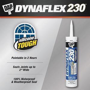 1 Pack Dap 18300 DYNAFLEX 230 Premium Indoor/Outdoor Sealant - White 10.1-oz Cartridge (18275)