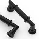 Asidrama 10 Pack 3 Inch(76mm) Matte Black Kitchen Cabinet Handles, Cabinet Pulls Kitchen Cabinet Hardware for Cupboard Drawer Pulls 2281 (3" Hole Center)