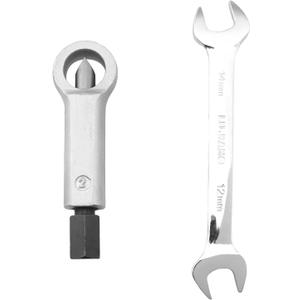 TAODAN 1 set Rusty Nut Breaker with Open End Wrench Double End Open End Wrench Opening 12 to 14mm Universal Manual Nut Separator Nut Breaker Alloy Steel Nut Removal Tool