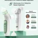 Momcozy BreezyClear 2-in-1 Electric Nasal Aspirator for Baby with Spray, 65kPa Hospital-Grade Suction, 4 Adjustable Levels, Quiet & Portable Nose Cleaner with Soothing Light & Music