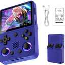 RG36 PRO Retro Handheld Game Console,3.5-inch IPS Screen Portable Gaming HandheldBuilt-in 64G with 20000 Games,3000mAh Battery,20+ Emulators,Portable Pocket Mini Arcade (Purple 64G)