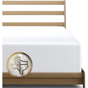 TEXAS LINEN CO. Premium Egyptian Cotton Queen Size Fitted Sheet Only - Luxury 1000 Series Lonestar Lovin' Collection 22" Extra Deep Pocket Queen Fitted Sheet (White), Hotel Quality Bottom Sheets