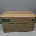 Baby Play Mat for Floor, Thick Foam 50x50 Playpen Mat for Toddlers Infant kids, Soft Coral Velvet for Tummy Time, Non-Slip Backing Safe for Crawling,Tatami Style (Grey)