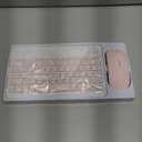 Bluetooth Keyboard and Mouse Combo Rechargeable Portable Wireless Keyboard Mouse Set for Apple iPad iPhone iOS 13 and Above Samsung Tablet Phone Smartphone Android Windows (10 inch Pink)