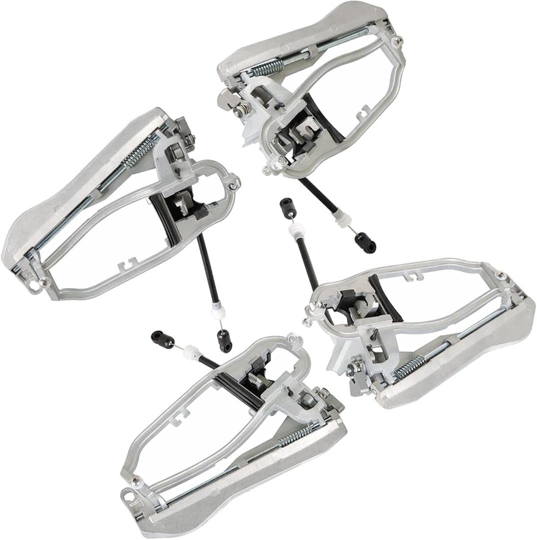 LABLT Outside Door Handle Carrier Front Rear Left Right Replacement for E53 X5 2000 2001 2002 2003 2004 2005 2006 51218243615 51218243616 51228243635 51228243636