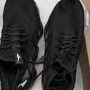 Mens Running Shoes Air Cushion Slip on Walking Tennis Sneakers Fashion Casual Breathable Trail Sport Gym (10, Black White)