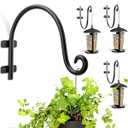 AJART Hanging Plant Hanger Outdoor: Bird Feeder Hangers for Outside - 8 inch Plant Hooks for Hanging Flower Baskets 4 Pieces