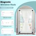 Black Magnetic Curtain Rod for Door:Magnet Curtain Rods for Classroom Whiteboard,Small Adjustable Magnetic Towel Bar,Tool-Free French Magnet Pole with Leather Protective Cover No Drilling 16-28"