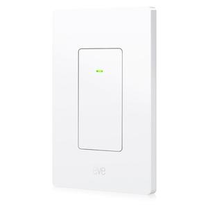 Eve Light Switch  Connected Wall Switch (Apple HomeKit), Single, Alternating & Cross switches, Compatible with Multi-Location setups, schedules, no Bridge Required, Bluetooth,Thread