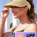 Straw Sun Visors & Hats for Women - Packable Beach Hats, Handmade, Sun Protection