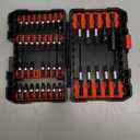 42-Piece Impact Screwdriver Bits Set with Phillips, Magnetic S2 Steel Phillips/Slotted/Square/Torx Insert Power Bits Tips, Impact Bit Holder with Black Storage Box Case