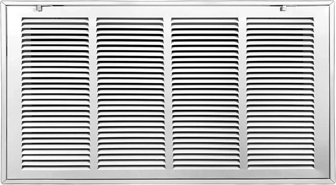 Return Air Filter Grille for 24x12 Duct Opening, Steel Return Air Grille with Removable Door for 1-Inch Filters, HVAC Vent Cover Grill for Sidewall/Ceiling, Outer Dimensions: 26 5/8"Wx14 5/8"H