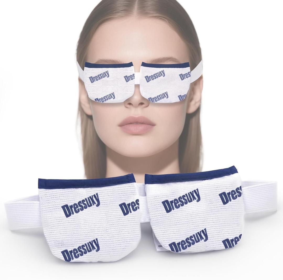Heated Eye Mask & Microwavable Eye Compress | Gentle Steam Heat for Eye Comfort 1pc White