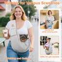 Tomkas Small Dog Sling Carrier - Cat Sling Carrier - Zipper Pocket & Adjustable Strap - for 3-10 lbs Pets (Gray) Puppy