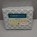 Comfort Spaces 100% Cotton Sheet Set Breathable, Lightweight, Soft with 12" Elastic Pocket Fits up to 14" Mattress, All Season Cozy Bedding, Matching Pillow Case, Twin Scales 3 Piece