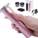 4.8IN Longer Electric Foot Callus Remover with 80pcs Sandpaper Discs, Professional Aluminum Callus Remover for Feet, Stepless Speed Control Pedicure Tools for Dead Skin