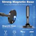 HIDB TV Antenna for Smart TV Indoor, Digital Indoor TV Antenna for Local Channels with Strong Magnetic Base, Easy Installation, Long Range Reception, 4K HD 1080P, 10ft Cables
