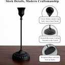 2 x BEAHOT Matte Black Candle Holders Set of 6 with Matching Candle Snuffers Elegant Non-Slip Candlestick Holders for Christmas Decorations Wedding Centerpiece, Dining Table & Home Gift Display