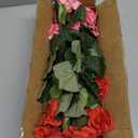 Artificial Geraniums Fake Flowers for Outdoors Decoration, 6 Bundles Silk Geraniums Flower UV Resistant Look Real Faux Plants for Front Door Garden Porch Planter Patio Balcony Yard Indoor Home, Mix