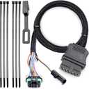 Upgraded 26357 22413 11 Pin Vehicle Side Light Wiring Harness with Dust Cover Replacement for Western for Fisher for Blizzard for SnowEx Plows 11-Pin Snow Plow