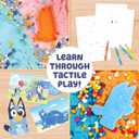 Bluey Stackable Sensory Case - Reusable Bin With Stickers, Play Sand Bags, Coloring Activities, Toys for Toddlers 1-3, Sensory Toys, Medium