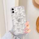 NITITOP Compatible with iPhone 11 Case Clear with Card Holder Cute Bowknot Pattern Bow Ribbon Little Love Hearts for Women Girls Soft TPU Wallet Case Protective Cover - Light Pink