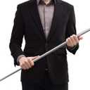 OUERMAMA 150CM Silver Color Magic Appearing Cane Metal Appearing Wand with Video Tutorial Stage Magic Trick