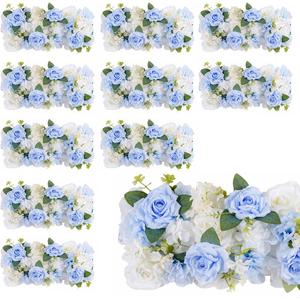 Pack of 10 Wedding Arch Decorations, 20.47 inch Artificial Flower Table Centerpieces Floral Arrangement for Wall Backdrop Party Bridal Shower Event Decor - Blue
