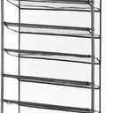Whitmor 36 Pair Over The Door Shoe Rack, Gun Metal Gray