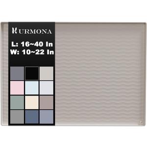 URMONA 40'' x 22'' Waterproof Silicone Under Sink Mat Cabinet and Counter Protector, Shelf Liner for Kitchen and Bathroom, Storage and Organizers, Litter Mat, Pet Cat Puppy EssentialsWhite Sand