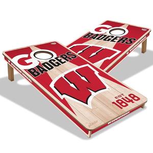 YouTheFan NCAA Wisconsin Badgers 2’ x 4’ Professional Wood Cornhole Game
