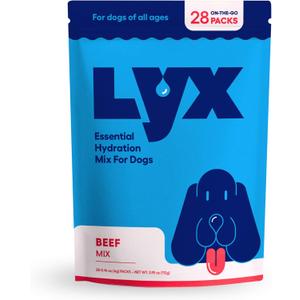 Essential Hydration for Dogs  Electrolyte & Nutrient Water Enhancer for Active & Senior Dogs  Supports Hydration, Recovery & Wellness  Travel-Friendly Supplement Packets  28 Count (Beef) (BB 03/2025)