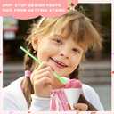 Eaasty 200 Pcs Snow Cone and Straws Cone Cups 4.5 oz Spoon Straws Disposable Paper Cups Straw Spoon for Slush Shaved Ice Cream Sorbet Water (White)