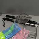 4pack Shark Tooth Sifter, Shell Scooper for Beach with Seashell Bags, Retractable Long Handle Sand Dipper Shovel Tool for Adults and Kids, Shark Teeth Scoop for Picking Up Shells and Rocks