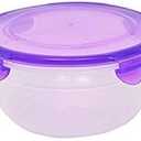 Sure Fresh Round Plastic Storage Bowls with Clip-Lock Lids, 51 oz.