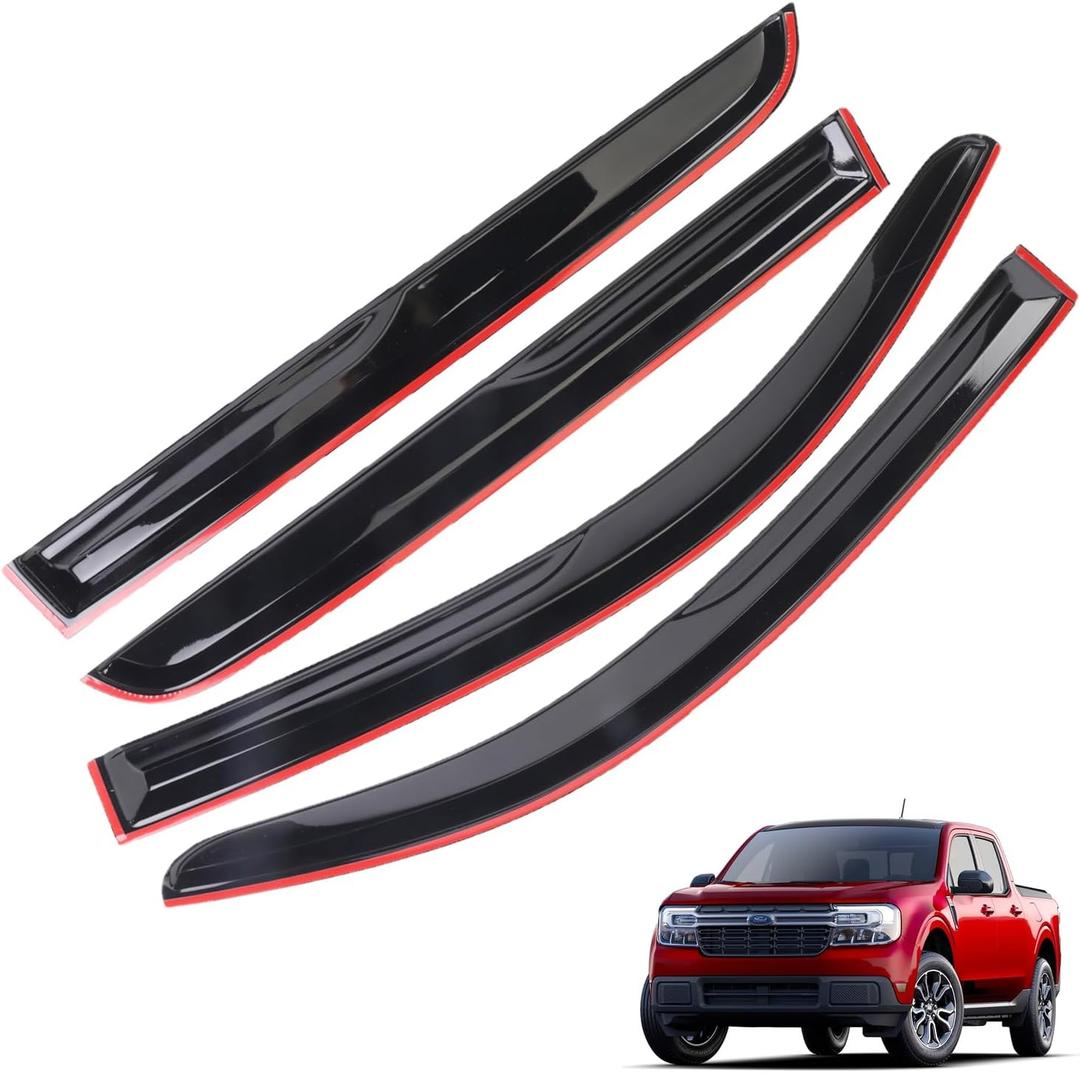 Window Visors Rain Guards Deflector Fit for 2022 2023 2024 Ford Maverick Accessories 4 pcs -Ram Window Deflector Visors Vent Sun Rain Guard Shade Window Visors Rain Guards Deflector Fit for 2022 2023 2024 Ford Maverick Accessories 4 pcs -Ram Window Deflector Visors Vent Sun Rain Guard Shade