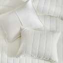 WARMDERN Linen Cotton Quilts Set King Size, 100% Cotton White Quilt Bedspreads with Box Stitched, 3 Pieces Soft Lightweight Bedspreads Coverlet with 2 Pillow Shams for All Season, Cream White, 106x96