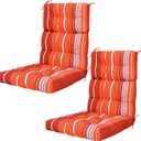 Dilunave 2 Pack Outdoor High Back Chair Cushions 46 x 22 Inch Patio Adirondack Chair Cushion Indoor Outdoor Furniture Patio Tufted Seat Accessories