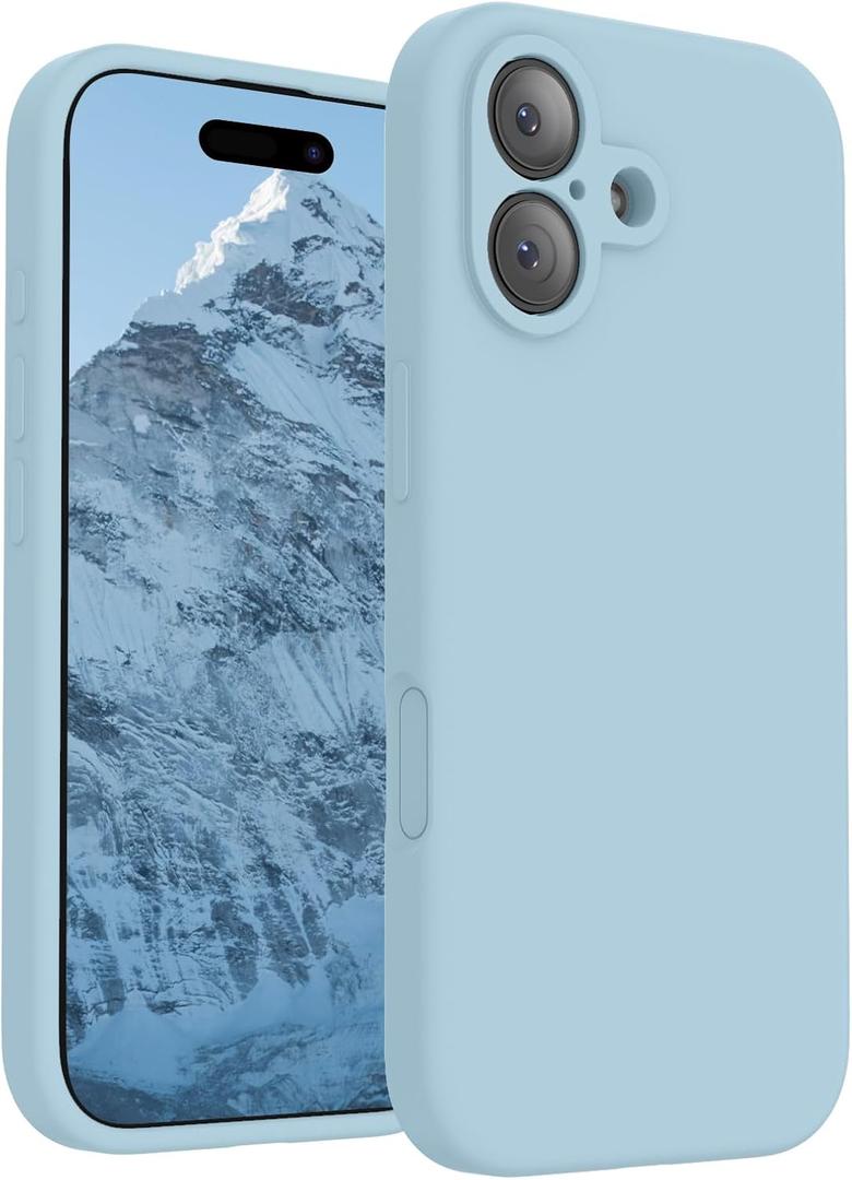 FireNova Magnetic for iPhone 17 Case, Compatible with MagSafe, [Integrated Silicone Camera Control Button] [Camera Protection] Anti-Scratch Microfiber Lining Phone Case, 6.3", Sky Blue