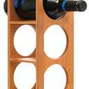 Lipper International 8305 Bamboo Wood Stackable 5-Bottle Wine Rack, 20-3/4" x 5-3/8" x 4-3/4"