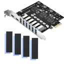 ELUTENG PCIE USB 3.2 Card 8 Ports and M.2 SSD Heatsink 4PCS
