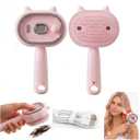 2026 Upgraded Electric Spray air Cushion Massage Comb, Anti-Static & Detangling,Retractable Massage Steam Brush for Frizzy Hair & Scalp Care,Women Men, Rechargeable Air Cushion Hair Brush (Pink)