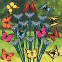 12 Pcs Solar Flying Butterflies Moving Fluttering Butterflies Waterproof Garden Stakes Decorations for Home Yard Pathway Garden Landscape Outdoor Indoor Centerpieces Decorations