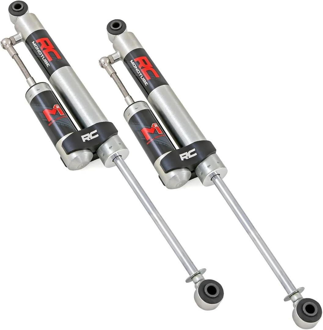 Rough Country M1R Monotube Rear Shocks with External Reservoir for Chevy Colorado & GMC Canyon 2WD/4WD (2015-2022) w/2.5-6" Lift - High Performance Shock Absorbers, 2-Pack